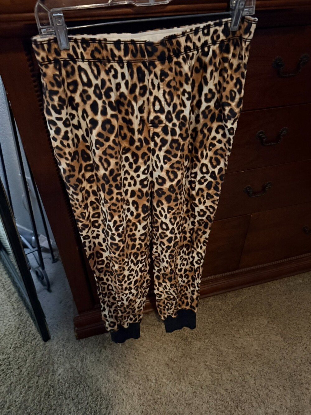victoria secret pink sleep pants leopard jogger